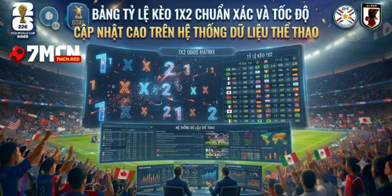 Bảng tỷ lệ kèo 1x2 chuẩn xác và tốc độ cập nhật cao trên hệ thống dữ liệu thể thao